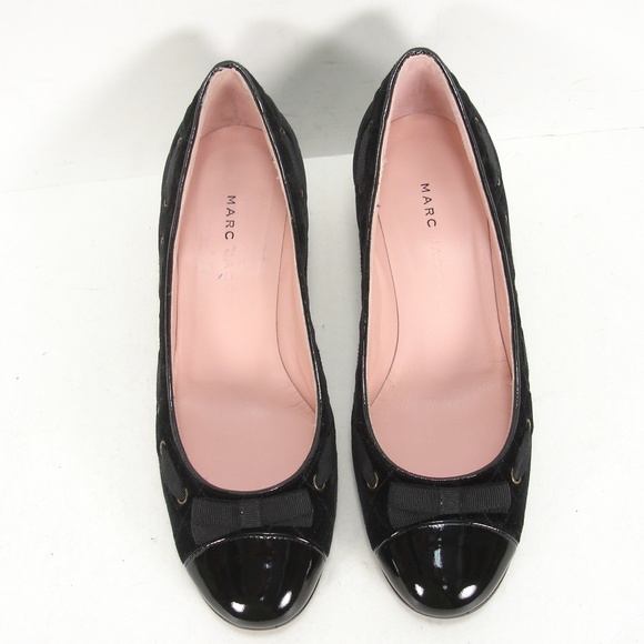 NEW MARC JACOBS QUILTED VELVET CAP TOE PUMPS 37 - Picture 2 of 8